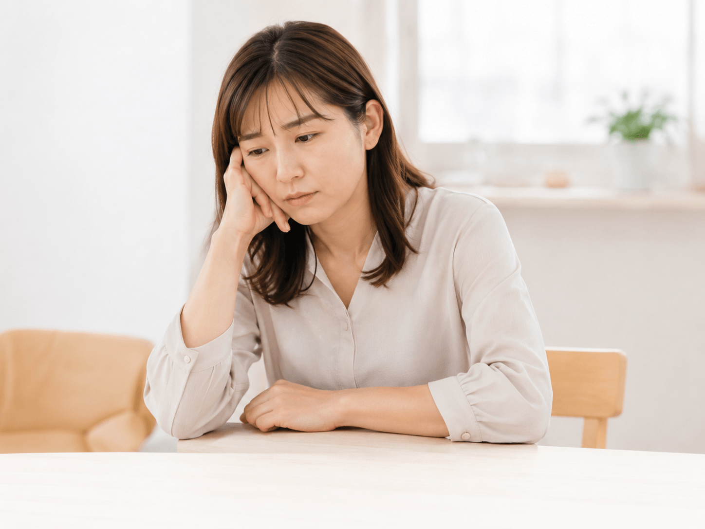 片づけに悩む女性